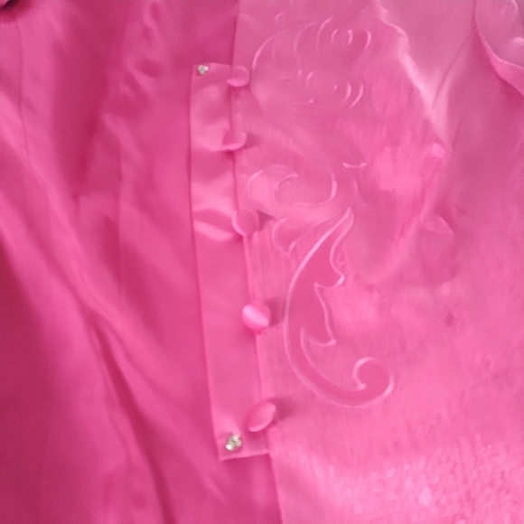 Papell Petites 100 percent Silk Pink Embroidered Blazer Jacket Formal 10P - Picture 7 of 14